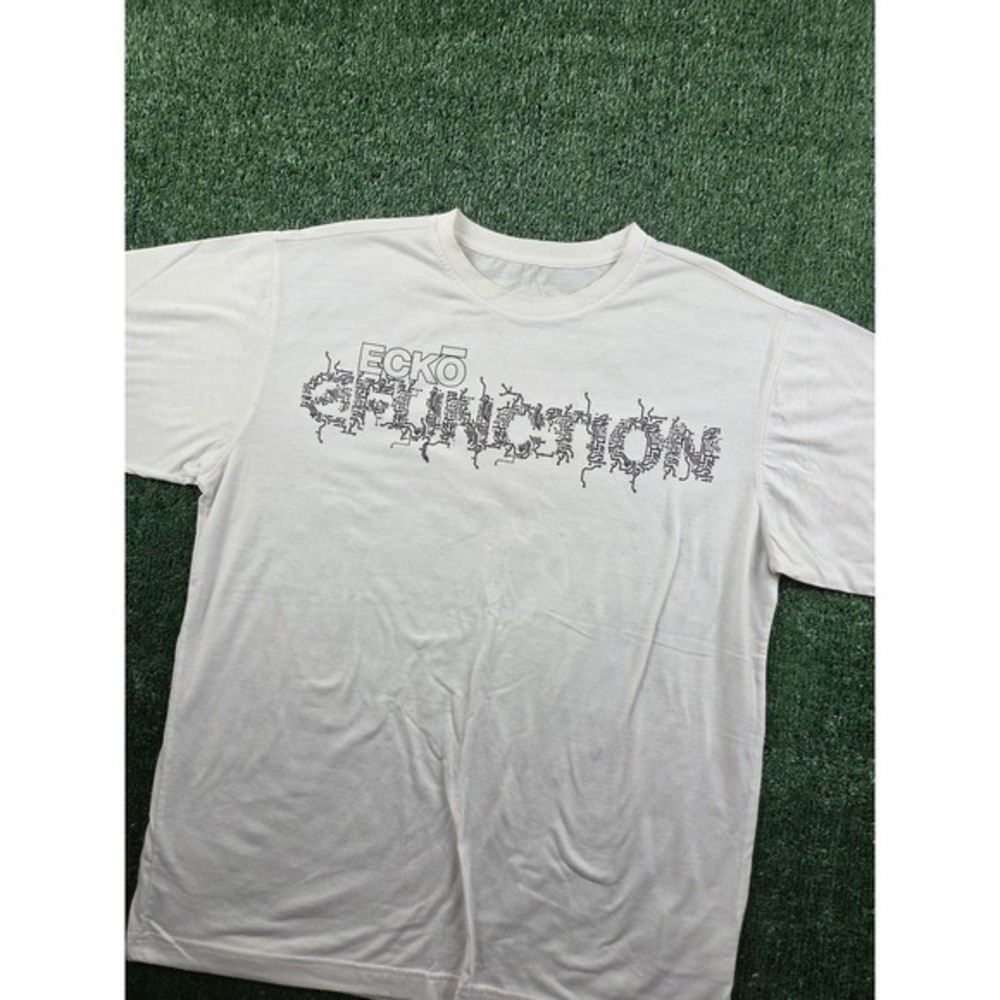 Ecko Function Mens White Circuit Board Graphic T-Shirt Performance Tee Large